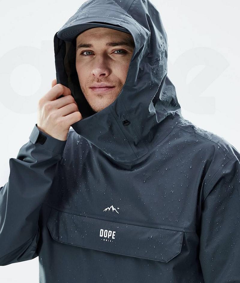 Blue Men's Dope Downpour Outdoor Jackets | India_D1162