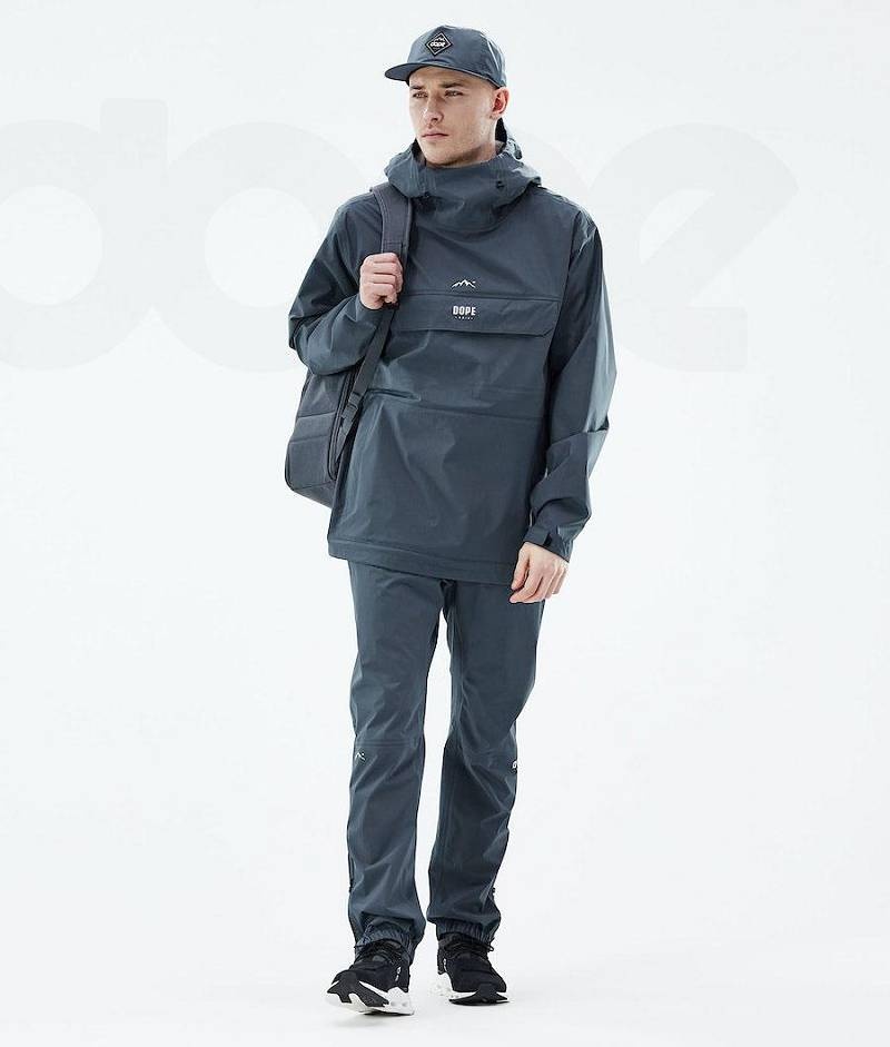 Blue Men's Dope Downpour Outdoor Jackets | India_D1162