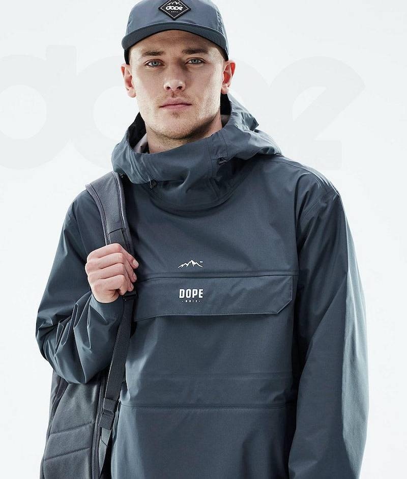 Blue Men's Dope Downpour Outdoor Jackets | India_D1162