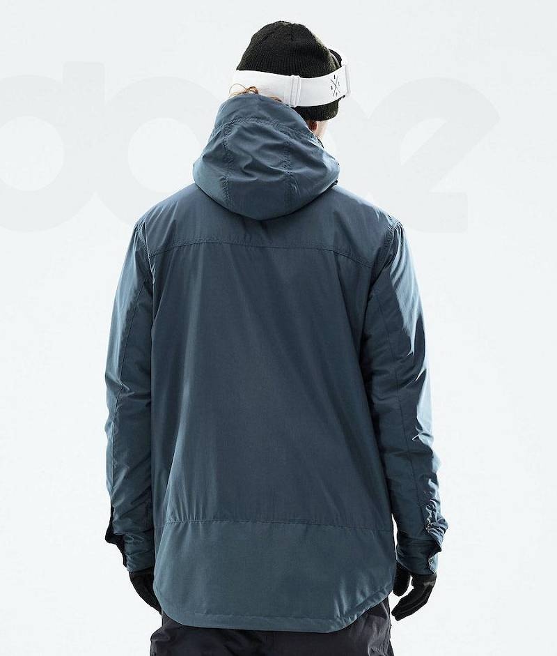 Blue Men's Dope Insulated Snowboard Jackets | India_D2506