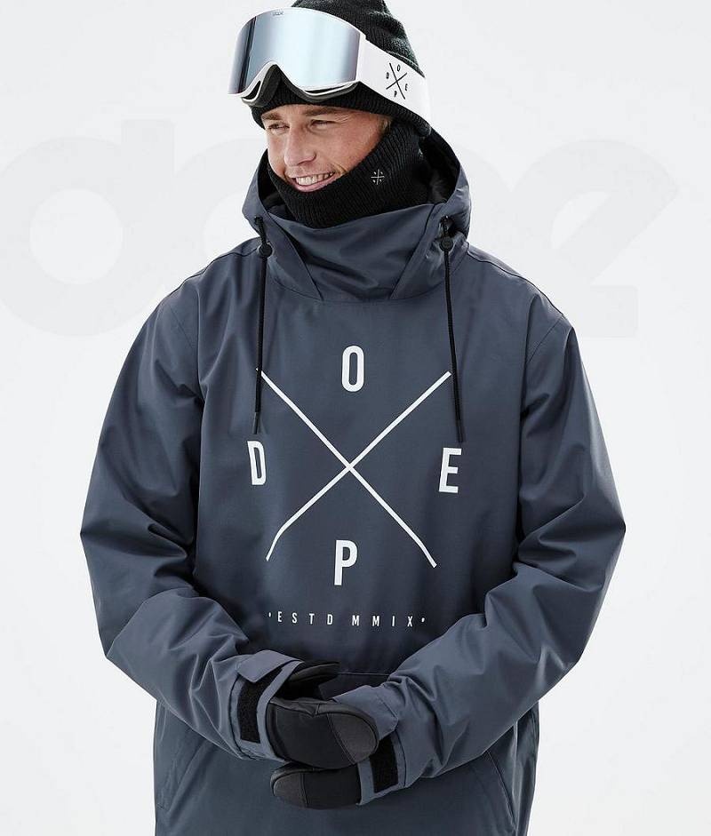 Blue Men's Dope Migoo Snowboard Jackets | India_D1373