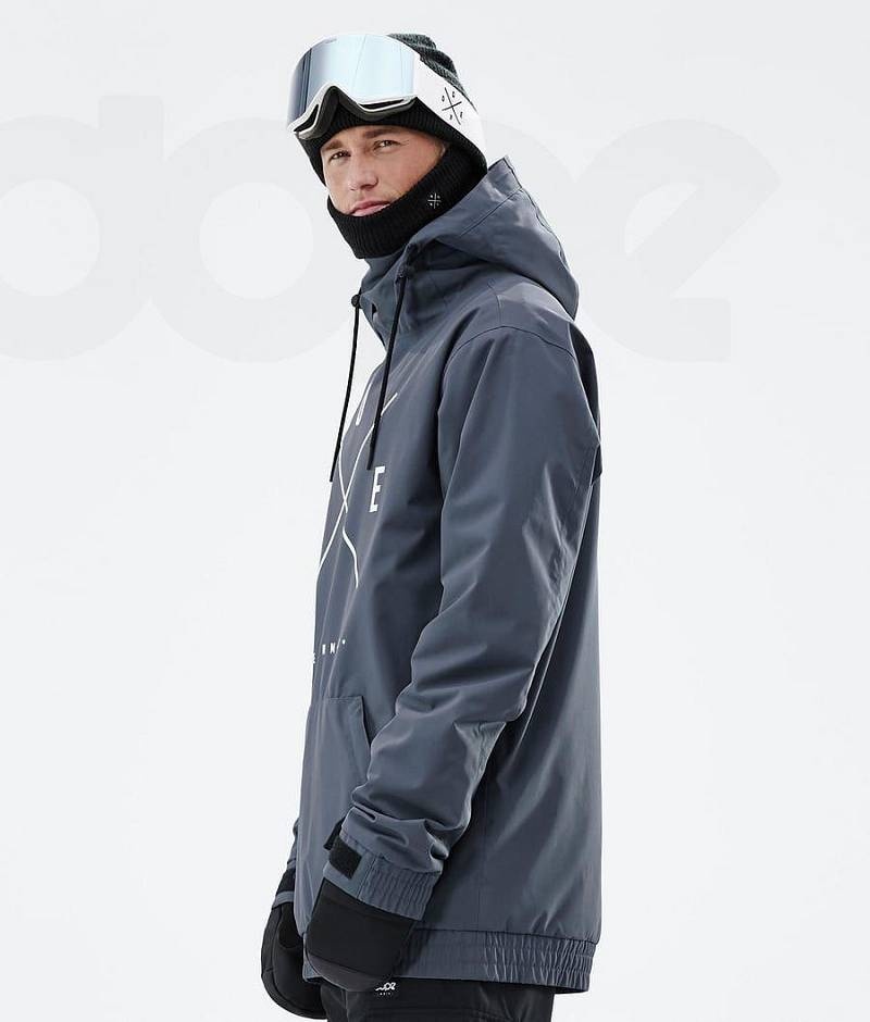 Blue Men's Dope Migoo Snowboard Jackets | India_D1373