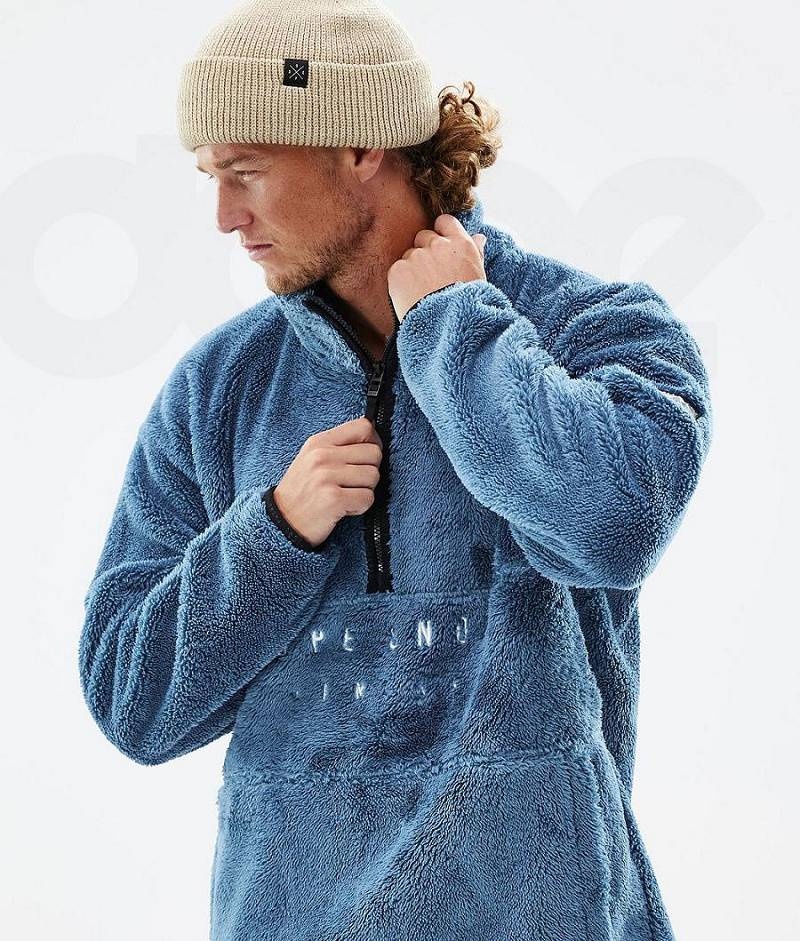 Blue Men's Dope Pile Fleece | India_D1892