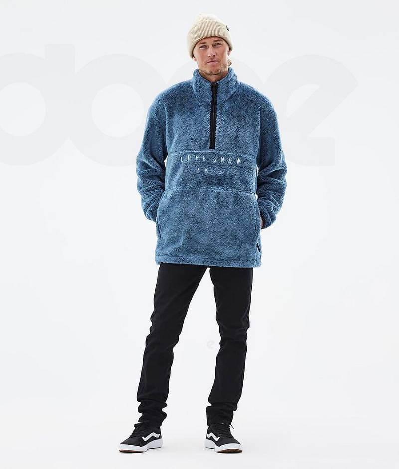 Blue Men's Dope Pile Fleece | India_D1892