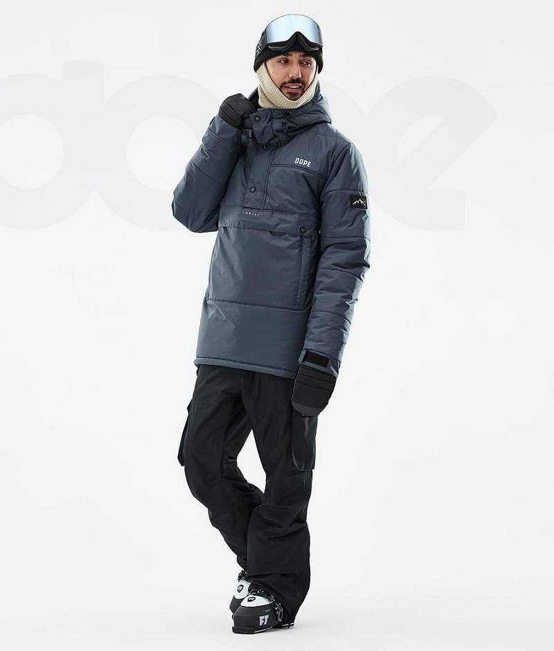 Blue Men's Dope Puffer Ski Jackets | India_D1937