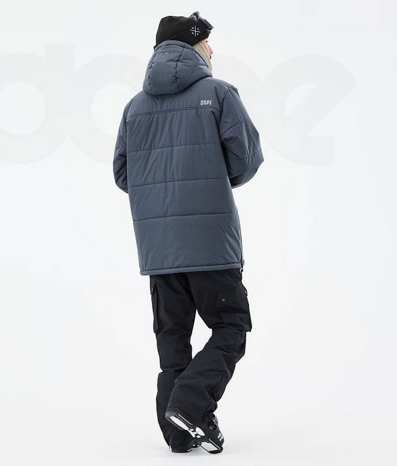 Blue Men's Dope Puffer Ski Jackets | India_D1937