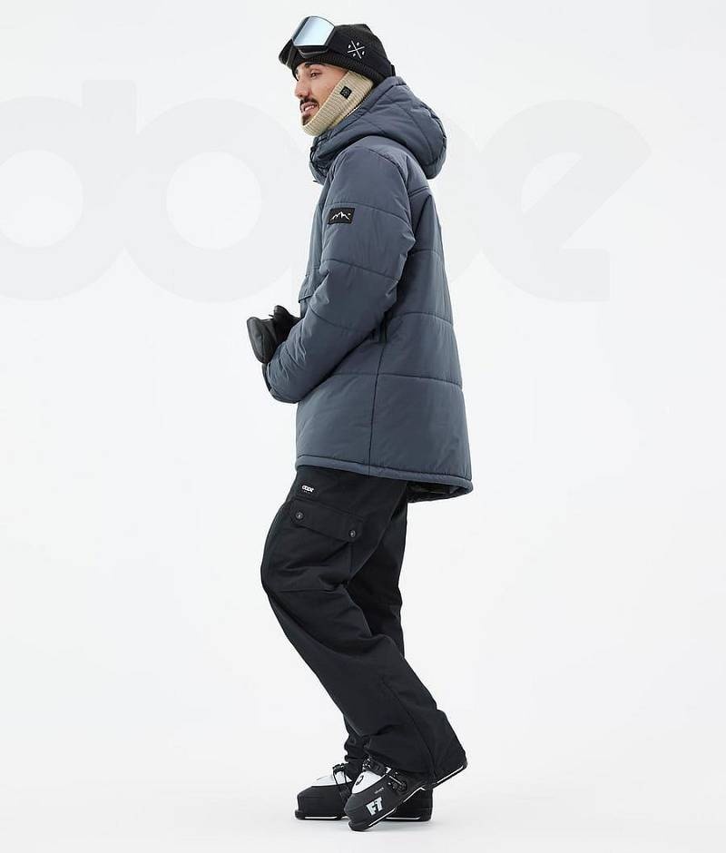 Blue Men's Dope Puffer Ski Jackets | India_D1937