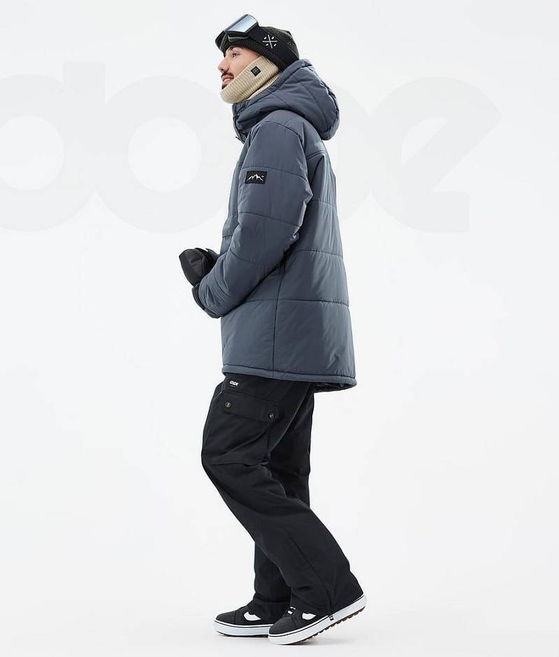 Blue Men's Dope Puffer Snowboard Jackets | India_D1677