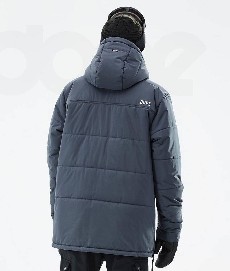 Blue Men's Dope Puffer Snowboard Jackets | India_D1677