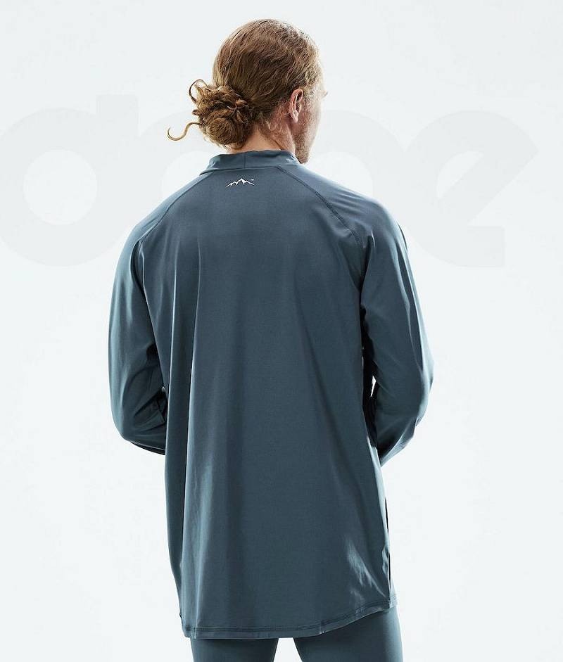 Blue Men's Dope Snuggle Base Layer Tops | India_D2431