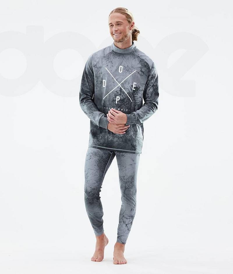 Blue Men's Dope Snuggle Base Layer Tops | India_D2488