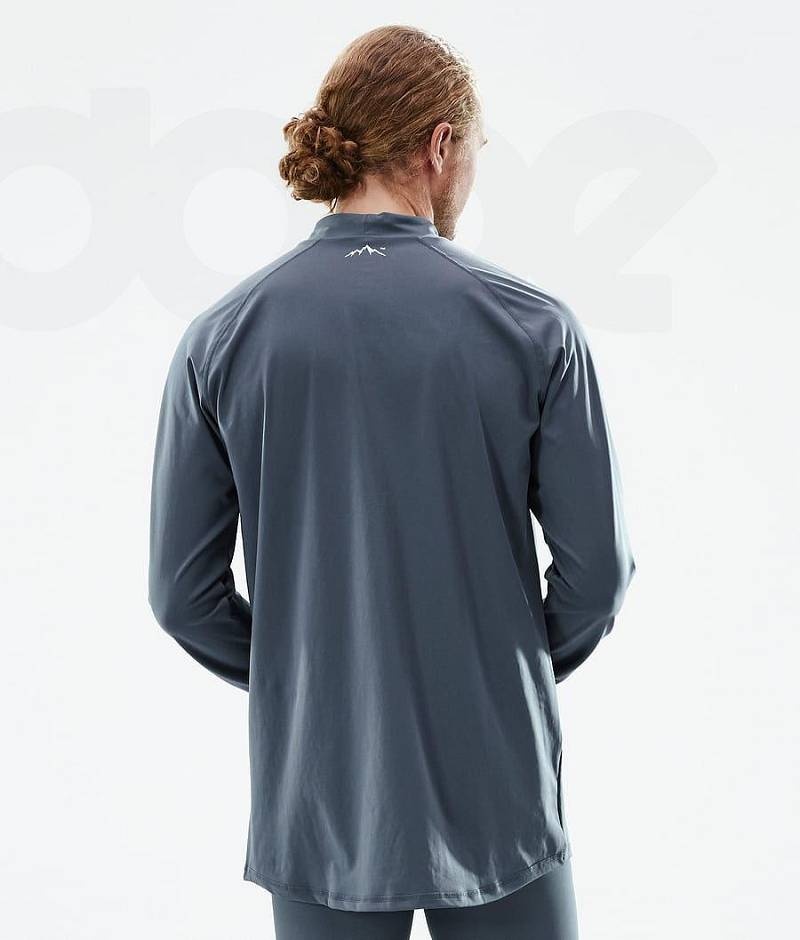 Blue Men's Dope Snuggle Base Layer Tops | India_D2313