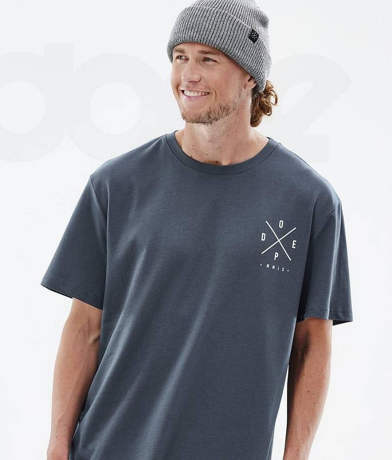 Blue Men's Dope Standard T-shirts | India_D1203