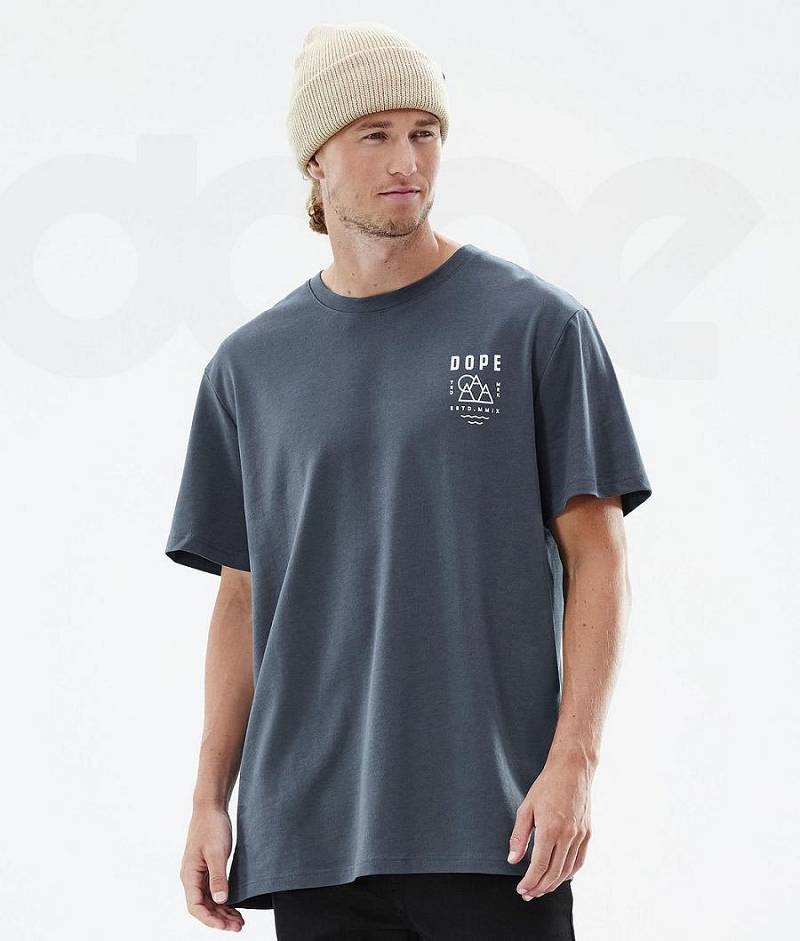 Blue Men's Dope Standard T-shirts | India_D1669