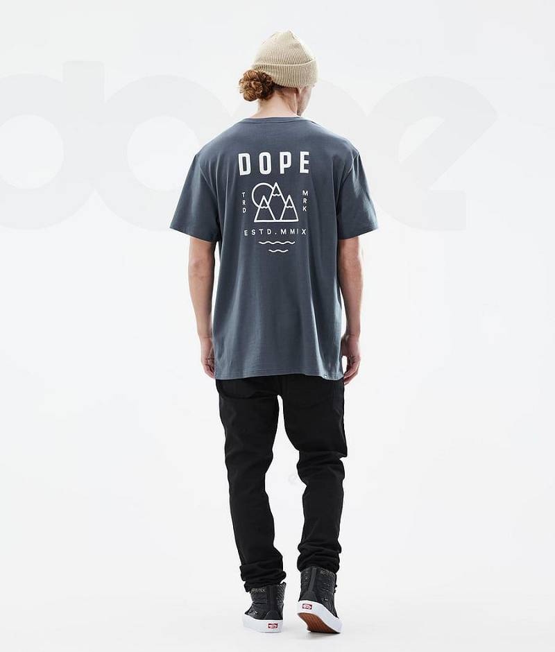 Blue Men's Dope Standard T-shirts | India_D1669