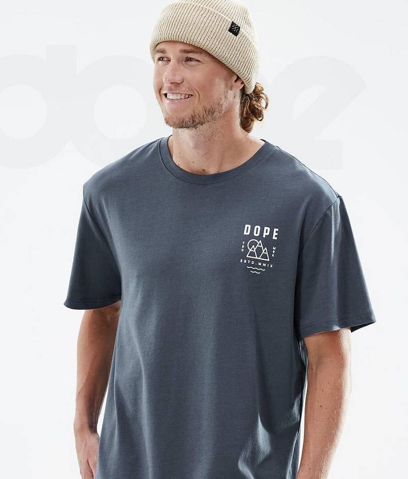 Blue Men's Dope Standard T-shirts | India_D1669