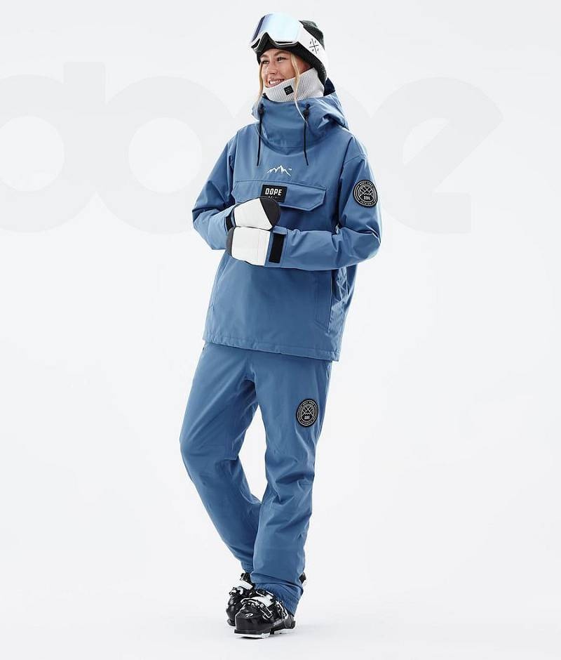 Blue Women's Dope Blizzard W Ski Jackets | India_D1422