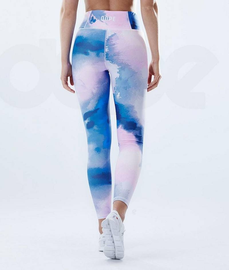 Blue Women's Dope Lofty Leggings | India_D2498