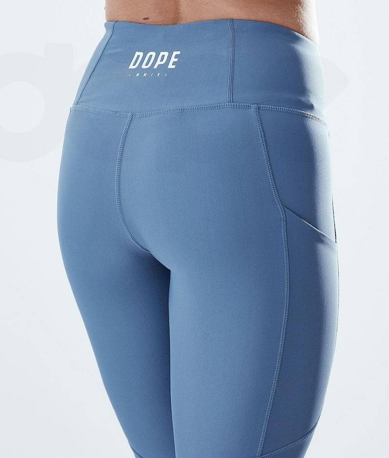 Blue Women's Dope Lofty Tech Leggings | India_D1035