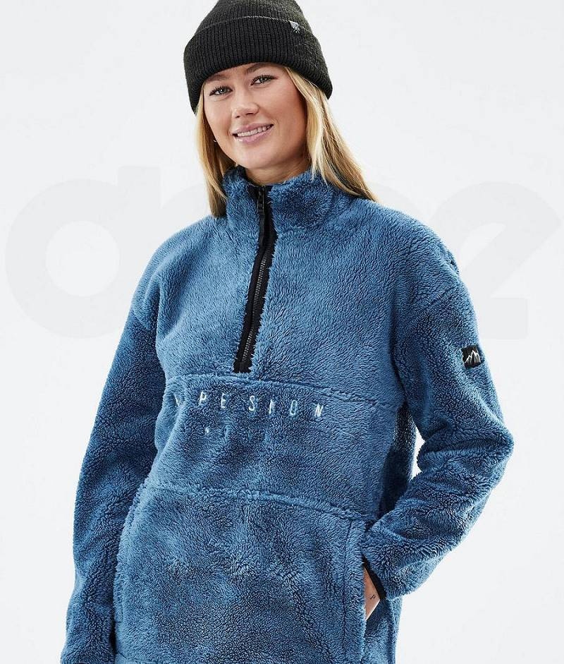 Blue Women's Dope Pile W Fleece | India_D2063