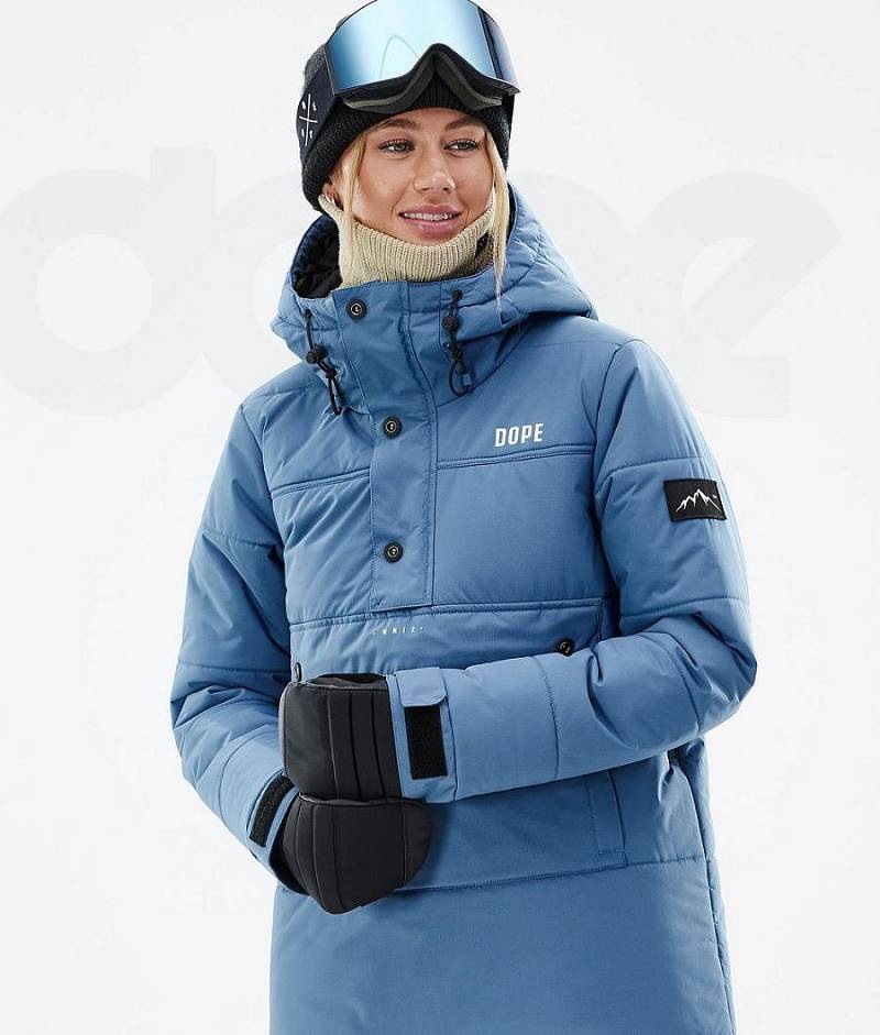 Blue Women's Dope Puffer W Ski Jackets | India_D1591