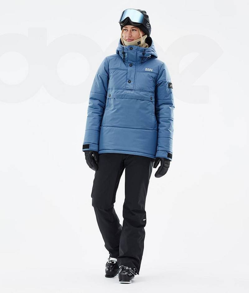 Blue Women's Dope Puffer W Ski Jackets | India_D1591