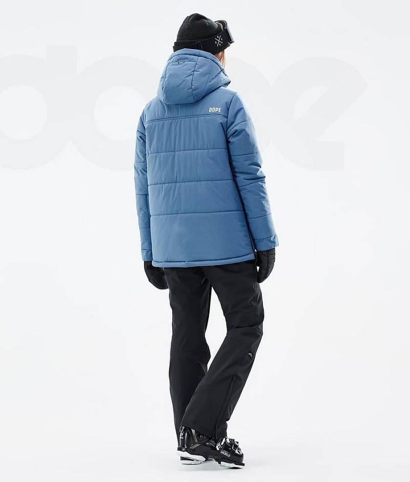 Blue Women's Dope Puffer W Ski Jackets | India_D1591