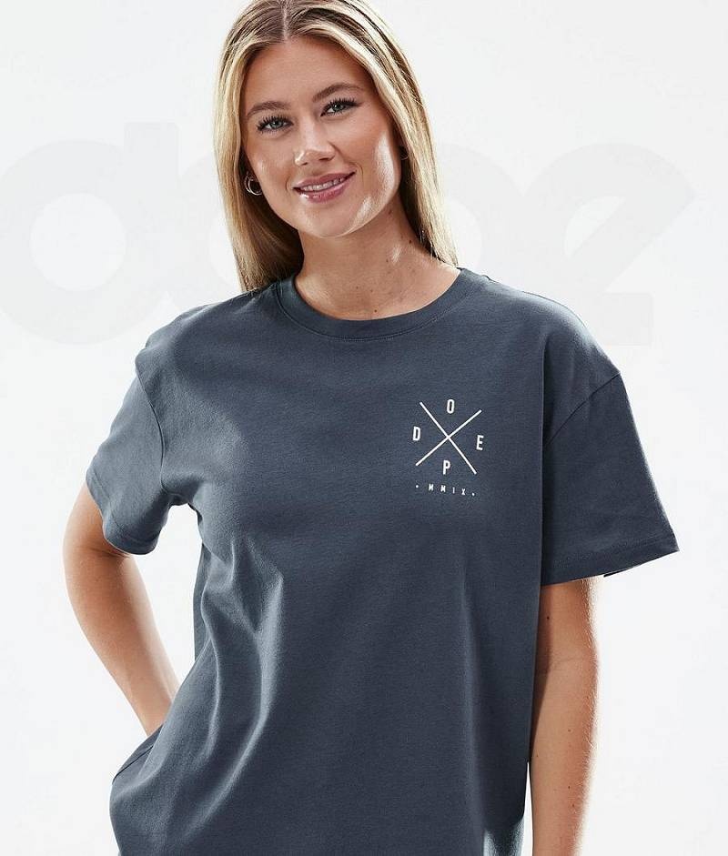 Blue Women's Dope Standard W T-shirts | India_D1416