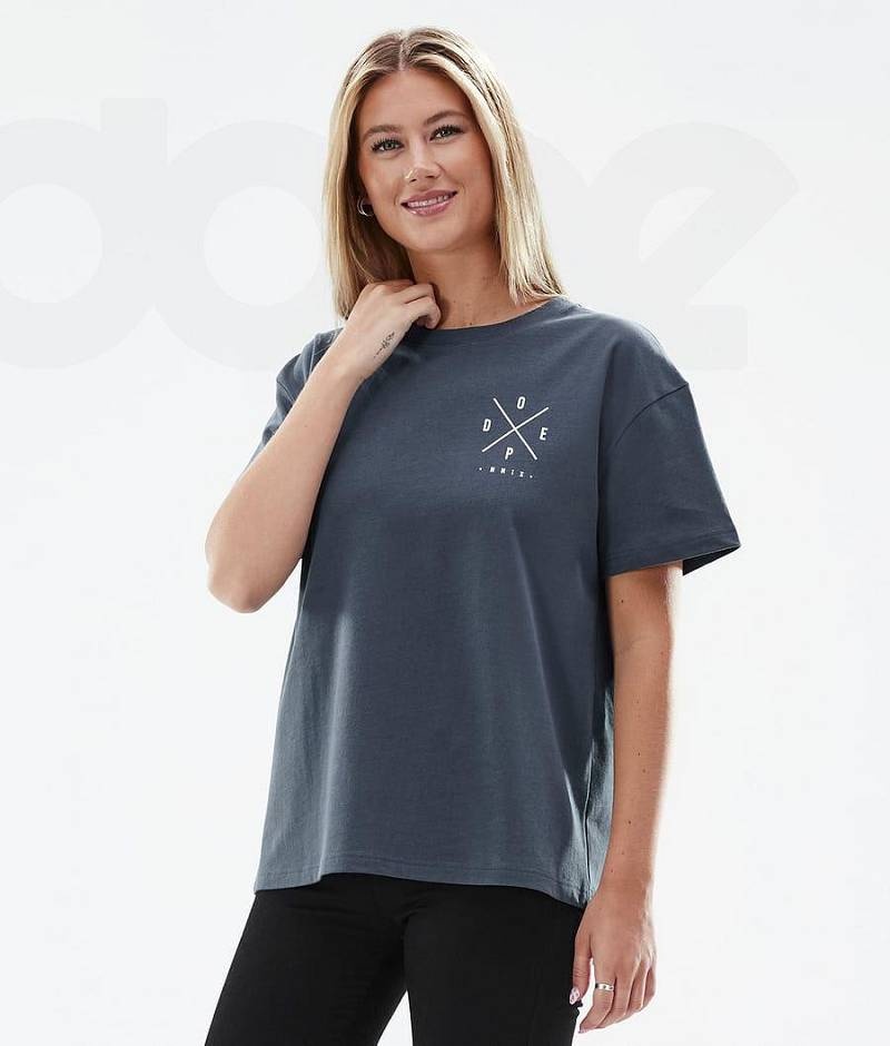 Blue Women's Dope Standard W T-shirts | India_D1416