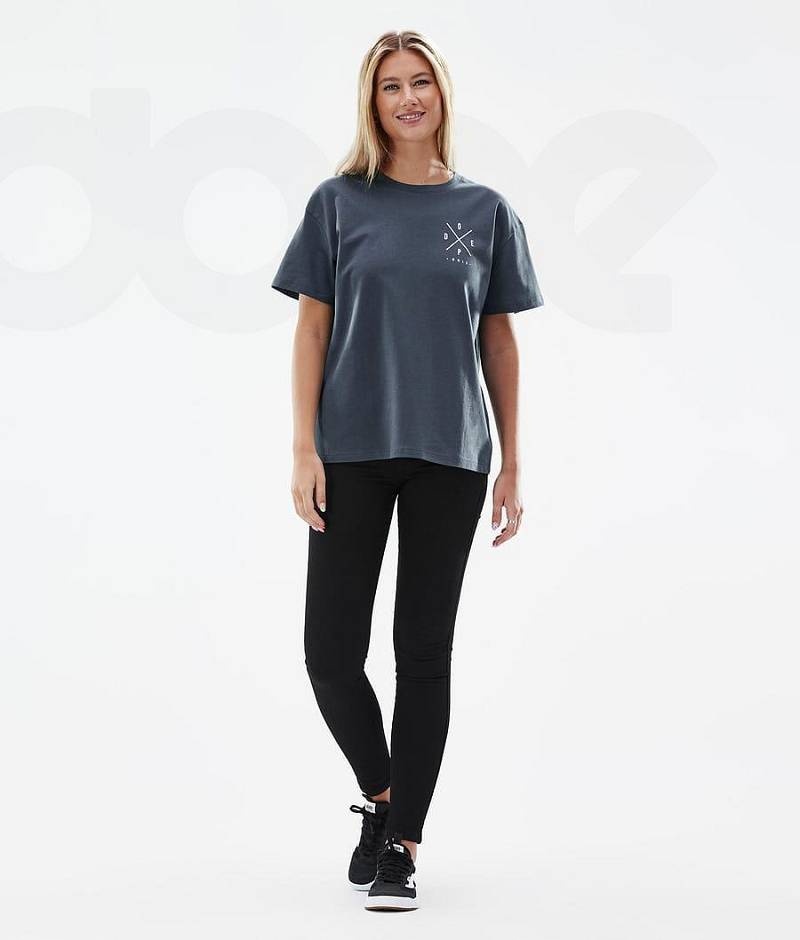 Blue Women's Dope Standard W T-shirts | India_D1416