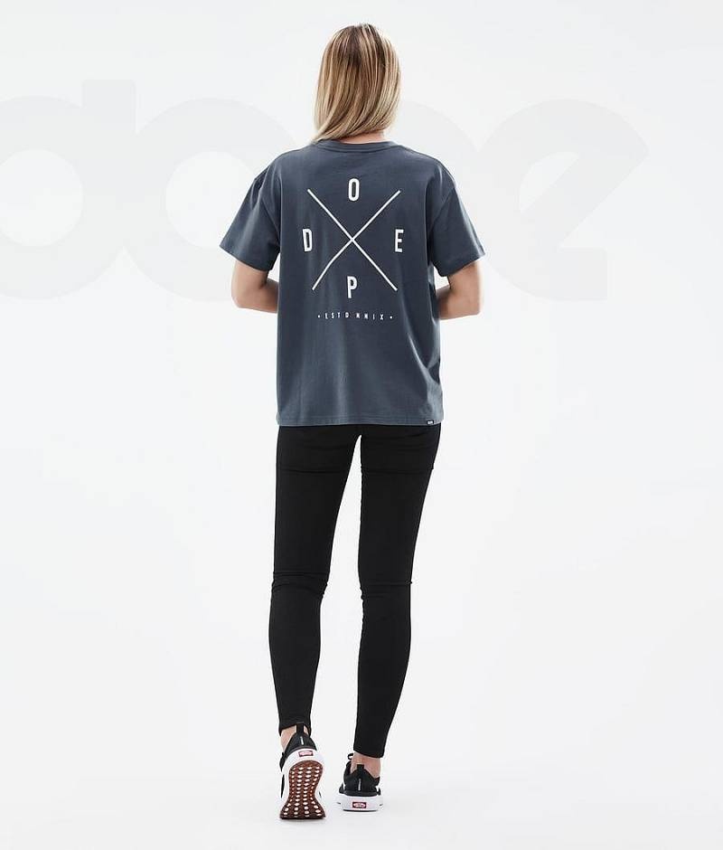 Blue Women's Dope Standard W T-shirts | India_D1416