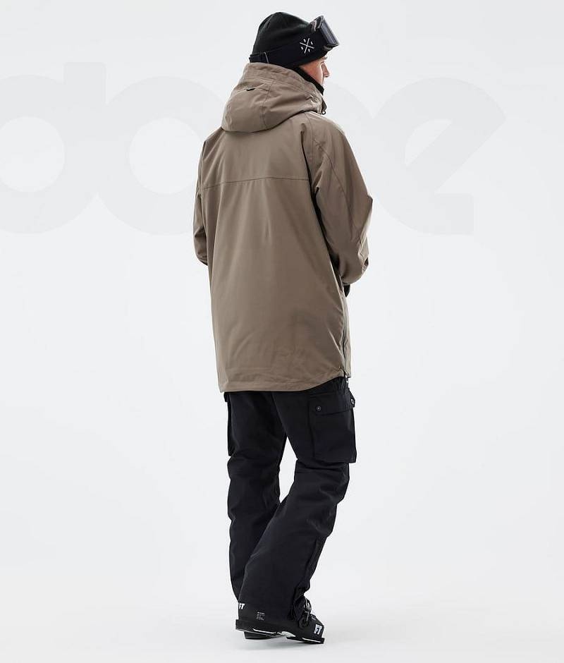 Brown Men's Dope Akin Ski Jackets | India_D1229