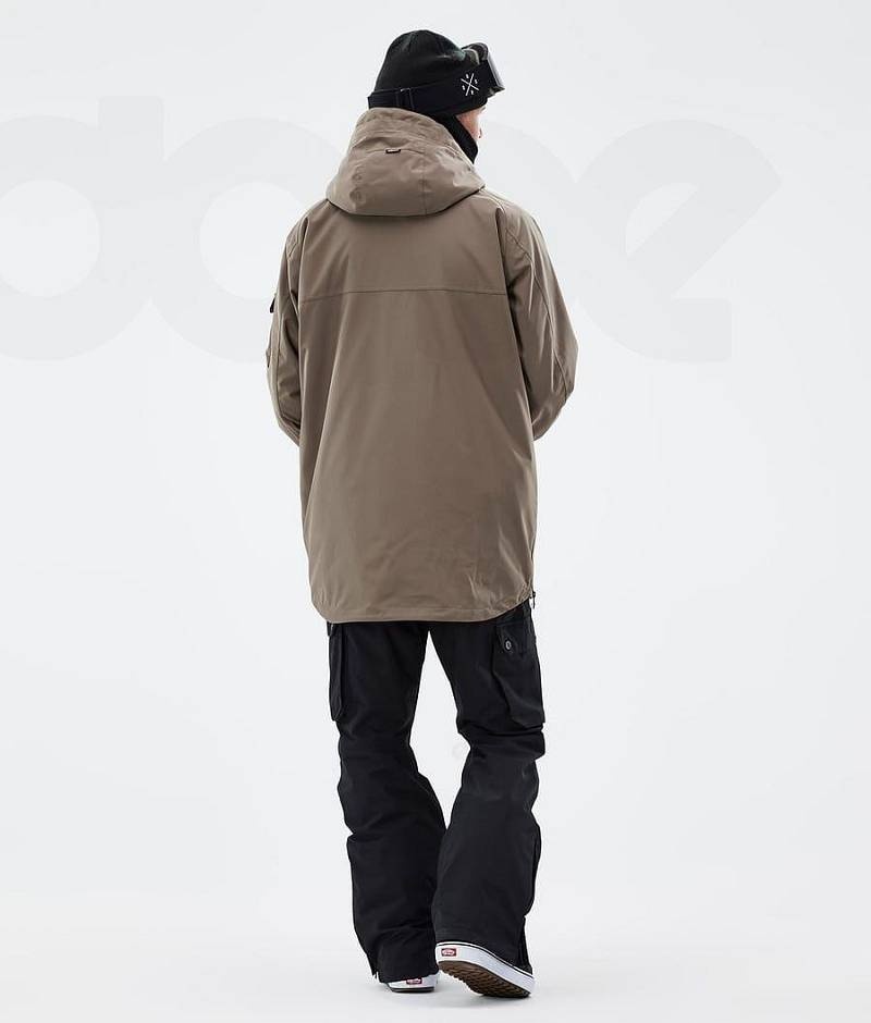 Brown Men's Dope Akin Snowboard Jackets | India_D1996