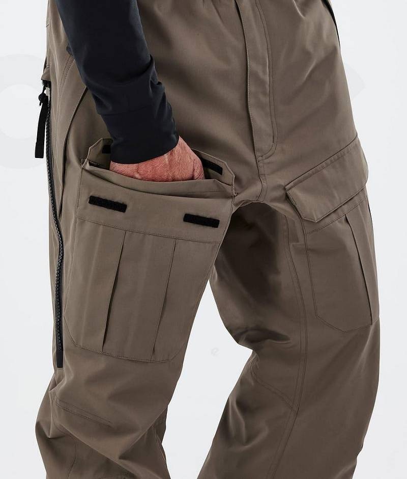 Brown Men's Dope Antek Snowboard Pants | India_D1273