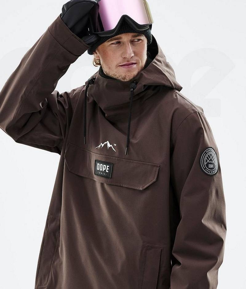 Brown Men's Dope Blizzard Ski Jackets | India_D2148