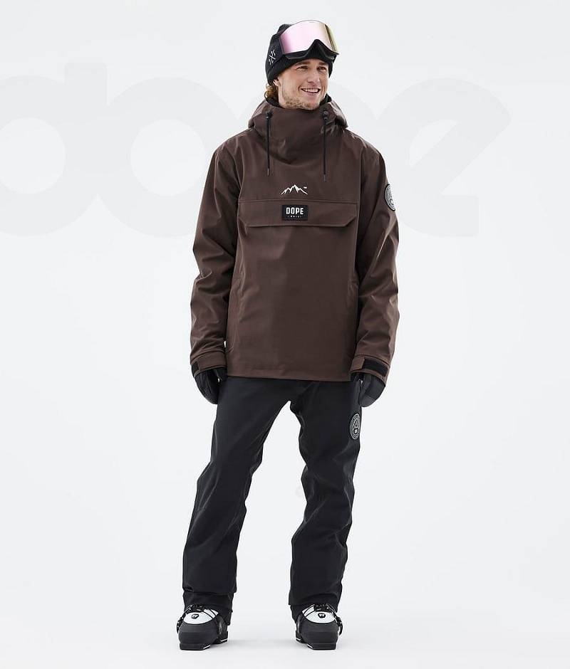 Brown Men's Dope Blizzard Ski Jackets | India_D2148