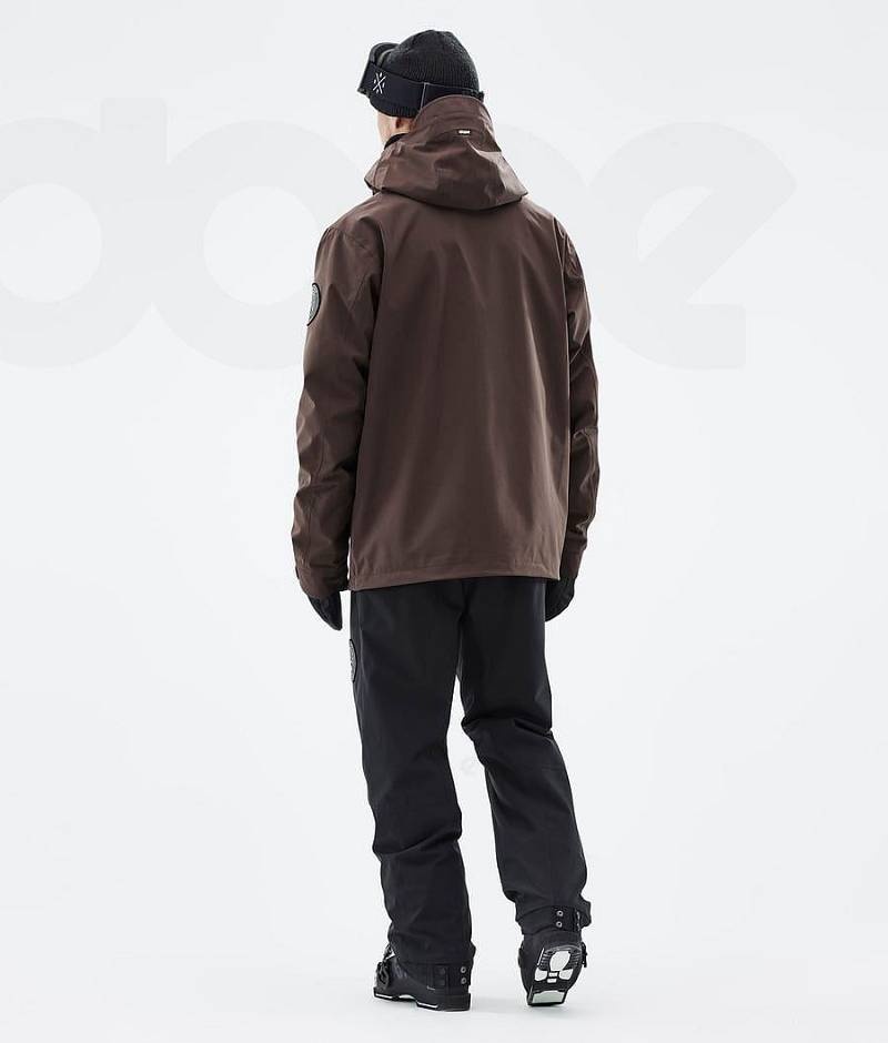 Brown Men's Dope Blizzard Ski Jackets | India_D2148