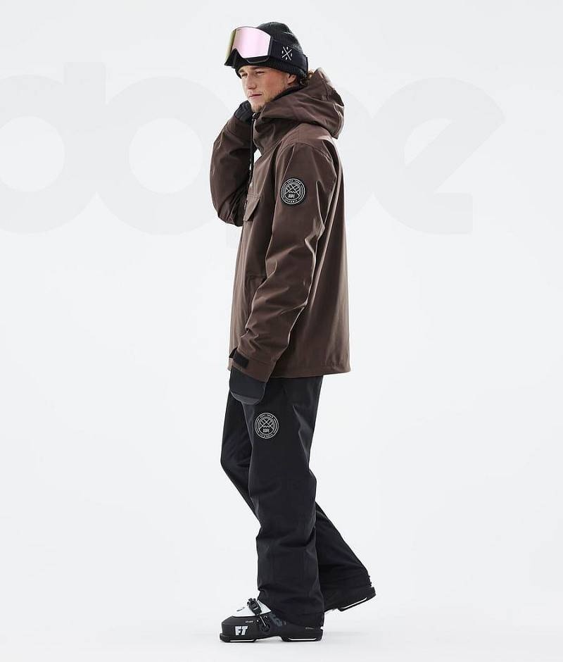 Brown Men's Dope Blizzard Ski Jackets | India_D2148