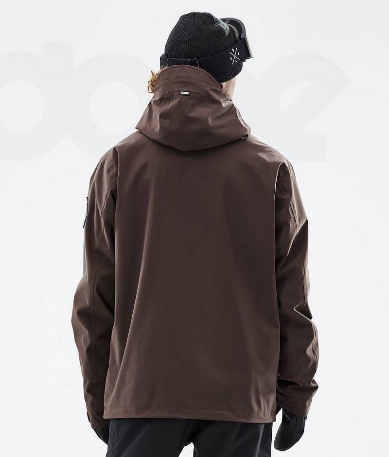 Brown Men's Dope Blizzard Ski Jackets | India_D2148