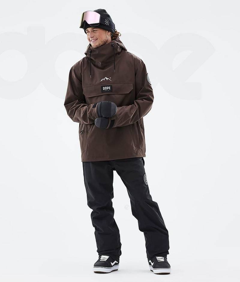 Brown Men's Dope Blizzard Snowboard Jackets | India_D1571