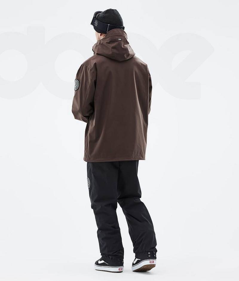 Brown Men's Dope Blizzard Snowboard Jackets | India_D1571