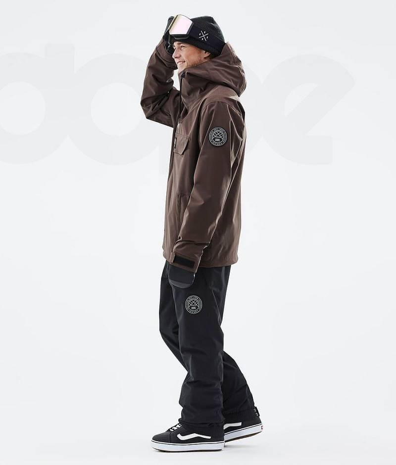 Brown Men's Dope Blizzard Snowboard Jackets | India_D1571