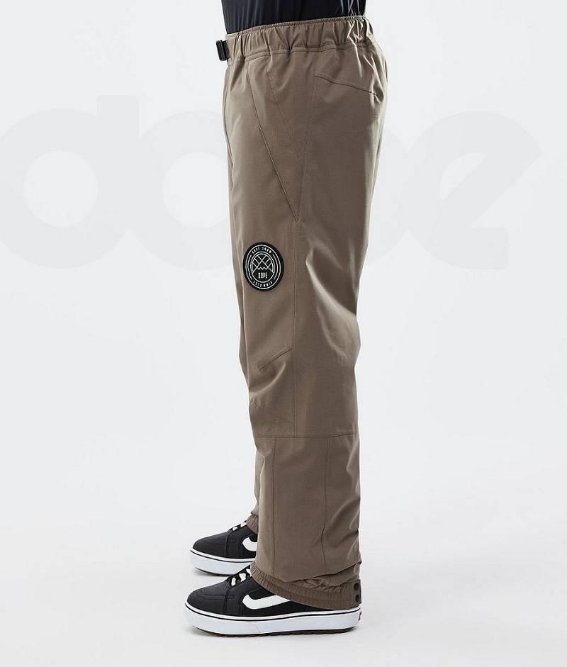 Brown Men's Dope Blizzard Snowboard Pants | India_D2070