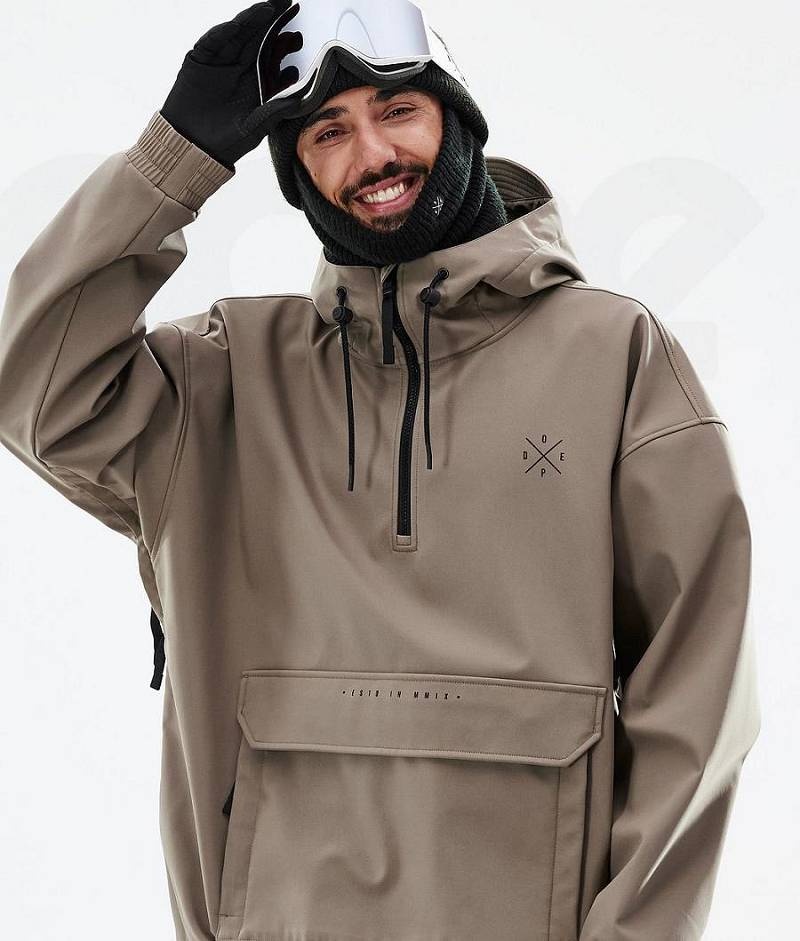 Brown Men's Dope Cyclone Ski Jackets | India_D1878