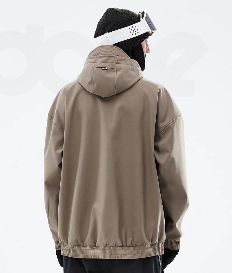 Brown Men's Dope Cyclone Ski Jackets | India_D1878