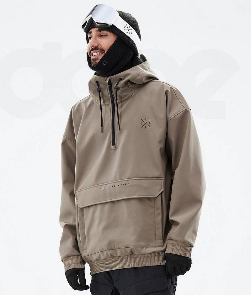 Brown Men\'s Dope Cyclone Ski Jackets | India_D1878