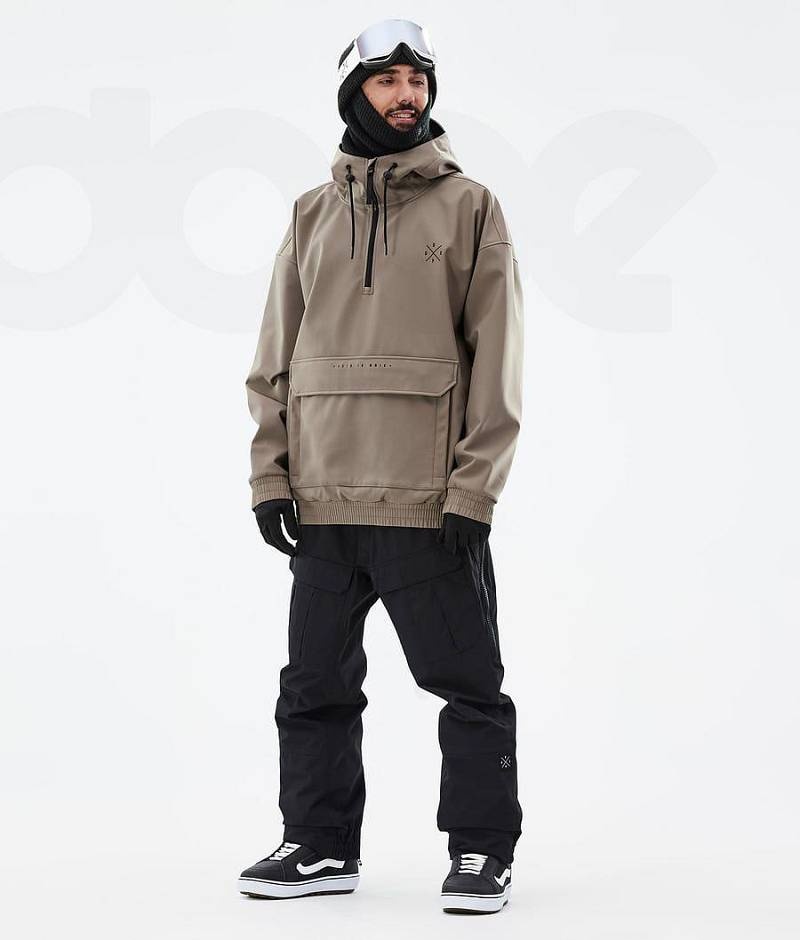 Brown Men's Dope Cyclone Snowboard Jackets | India_D1307