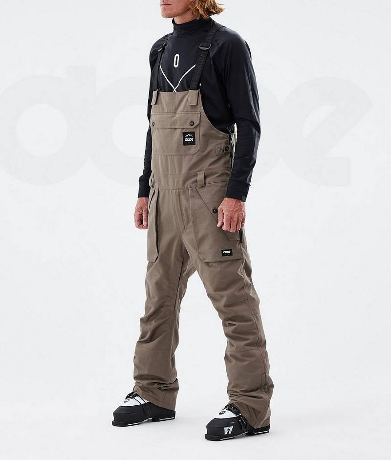 Brown Men\'s Dope Notorious B.I.B Ski Pants | India_D1816