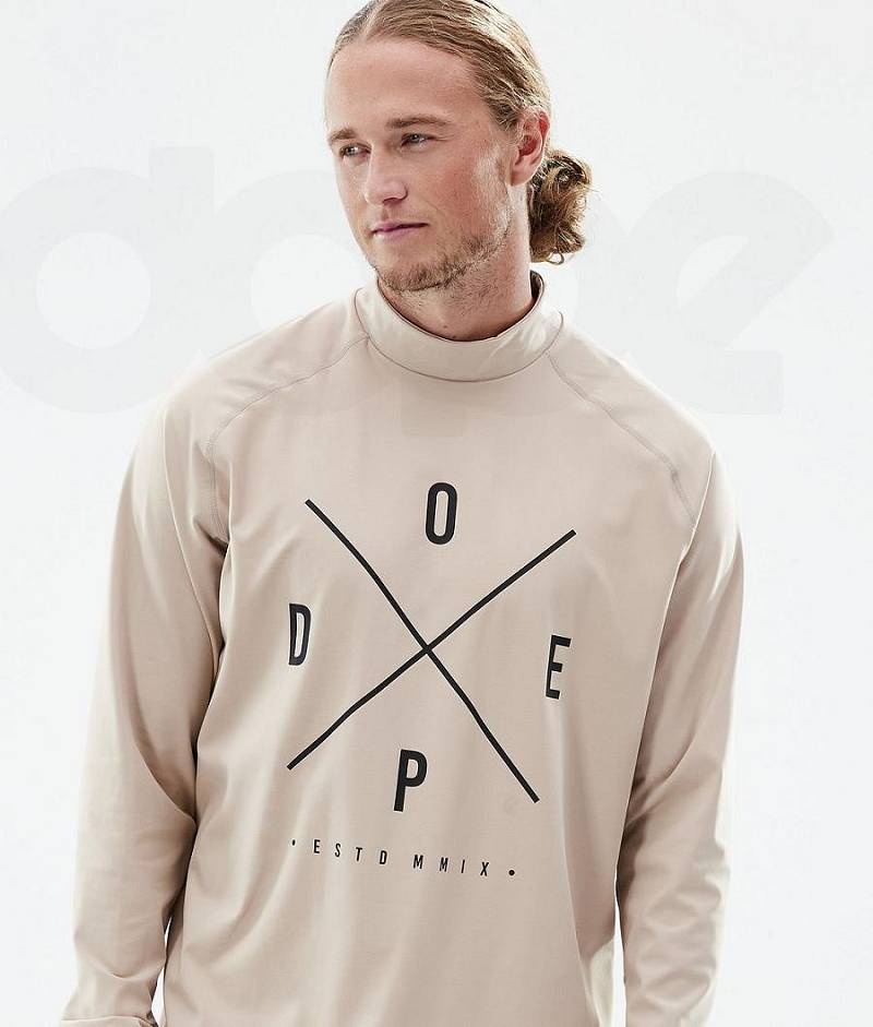 Brown Men's Dope Snuggle Base Layer Tops | India_D1689