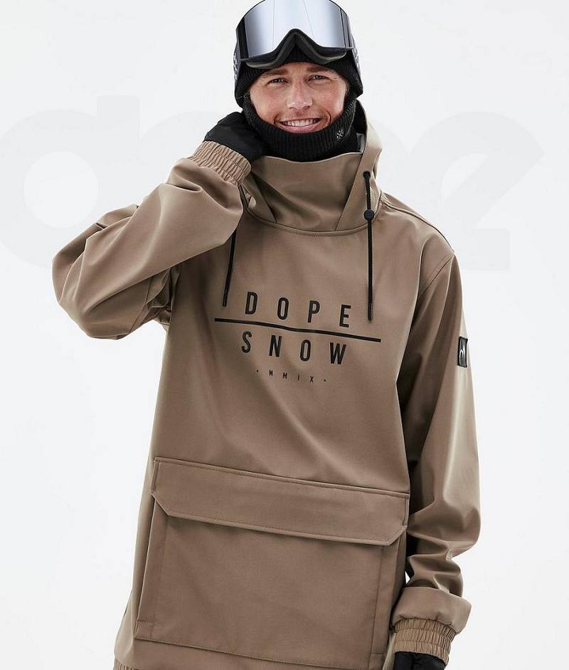 Brown Men's Dope Wylie Snowboard Jackets | India_D1509